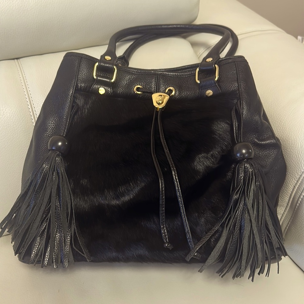 Bodhi Large leather and fur bag